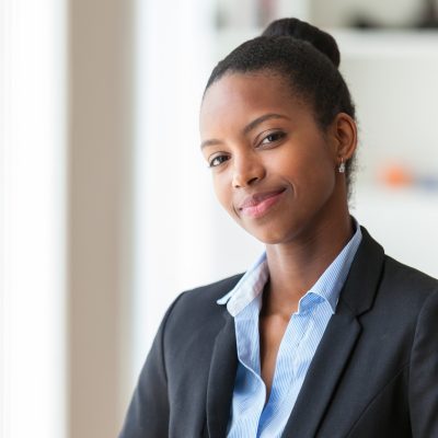 Portrait of a young African American business woman - Black peop